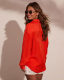 Relaxed Whisper Button Down Top