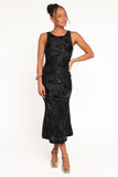Melinda Sleeveless Velvet Maxi Black