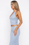 Just Cruisin Halter Top Dusty Blue
