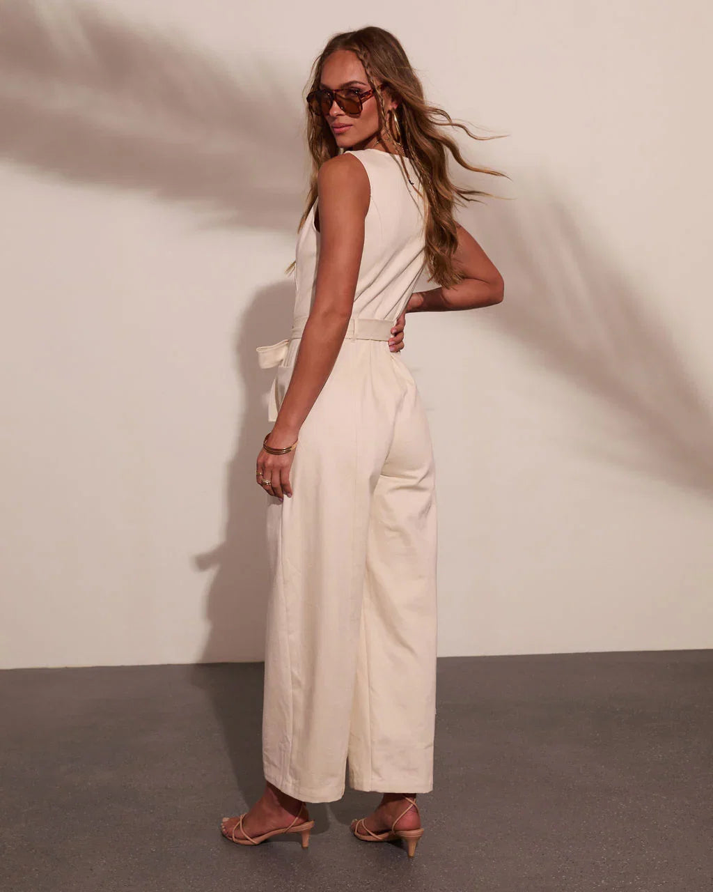 Desert Glowgirl Waist Tie Jumpsuit
