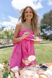 Alice Bow Back Mini Dress Hot Pink