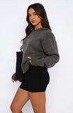 Its Cool Knit Hoodie Charcoal