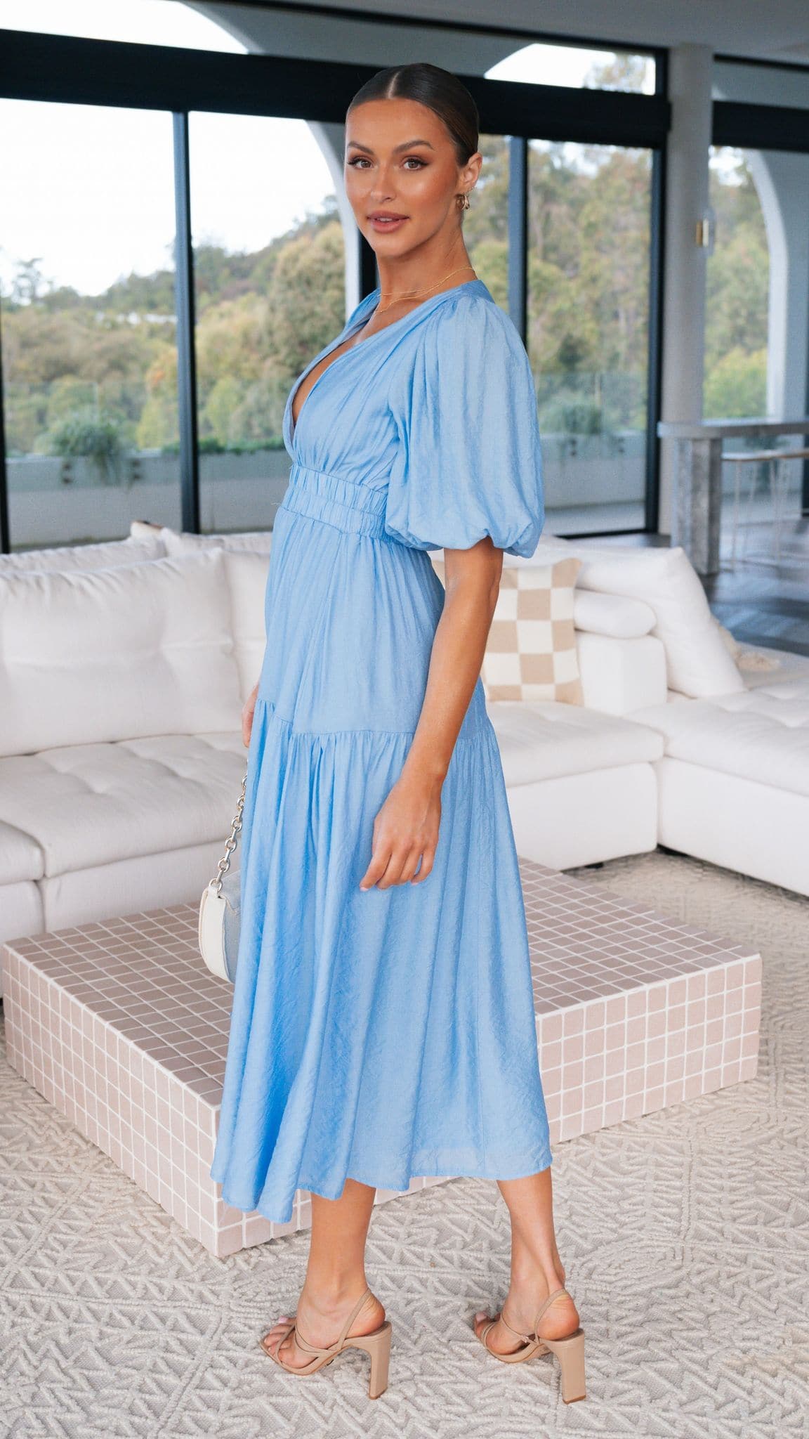 Erin Midi Dress Blue