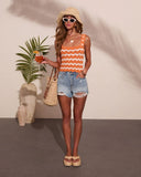 Sunny Muse Knit Chevron Tank Top