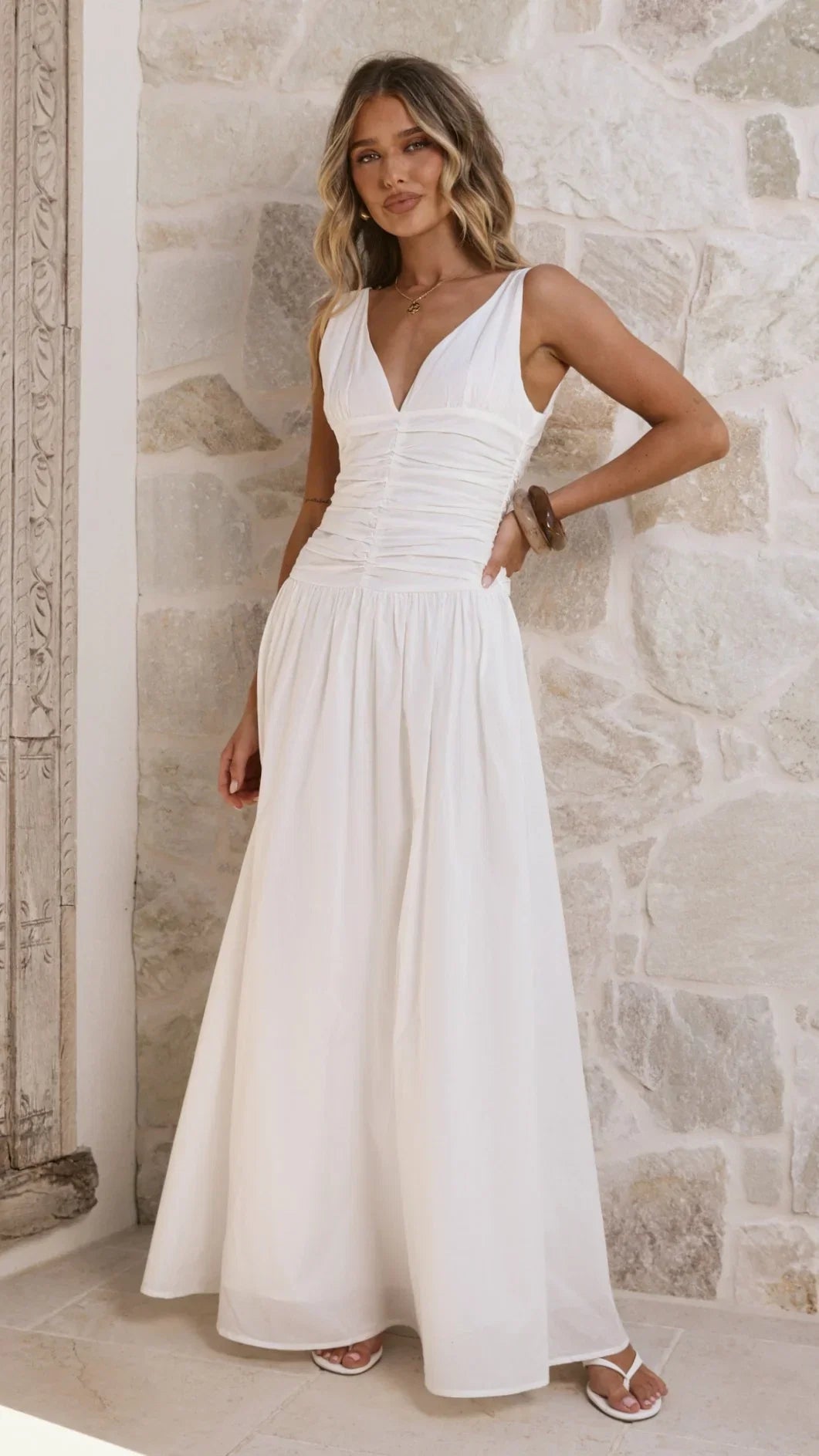 Sanya Maxi Dress White