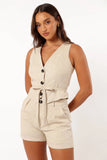 Allegra Linen Vest Natural