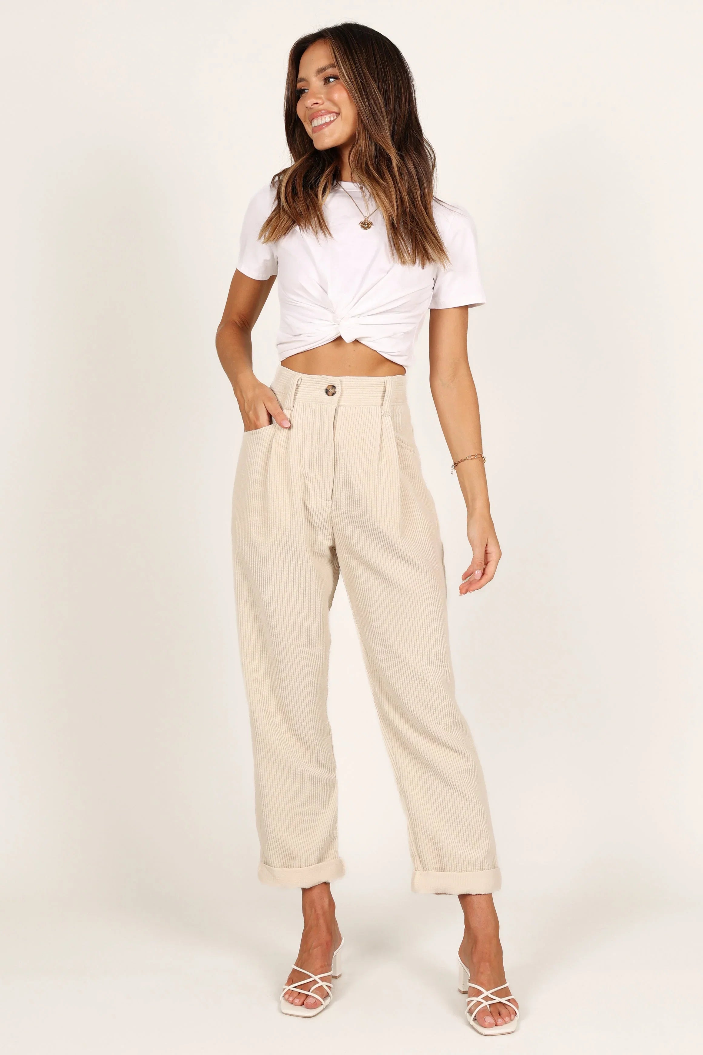 Talaren Cord Pant Cream