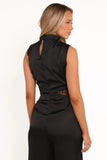 Brinley One Shoulder Jumpsuit Black