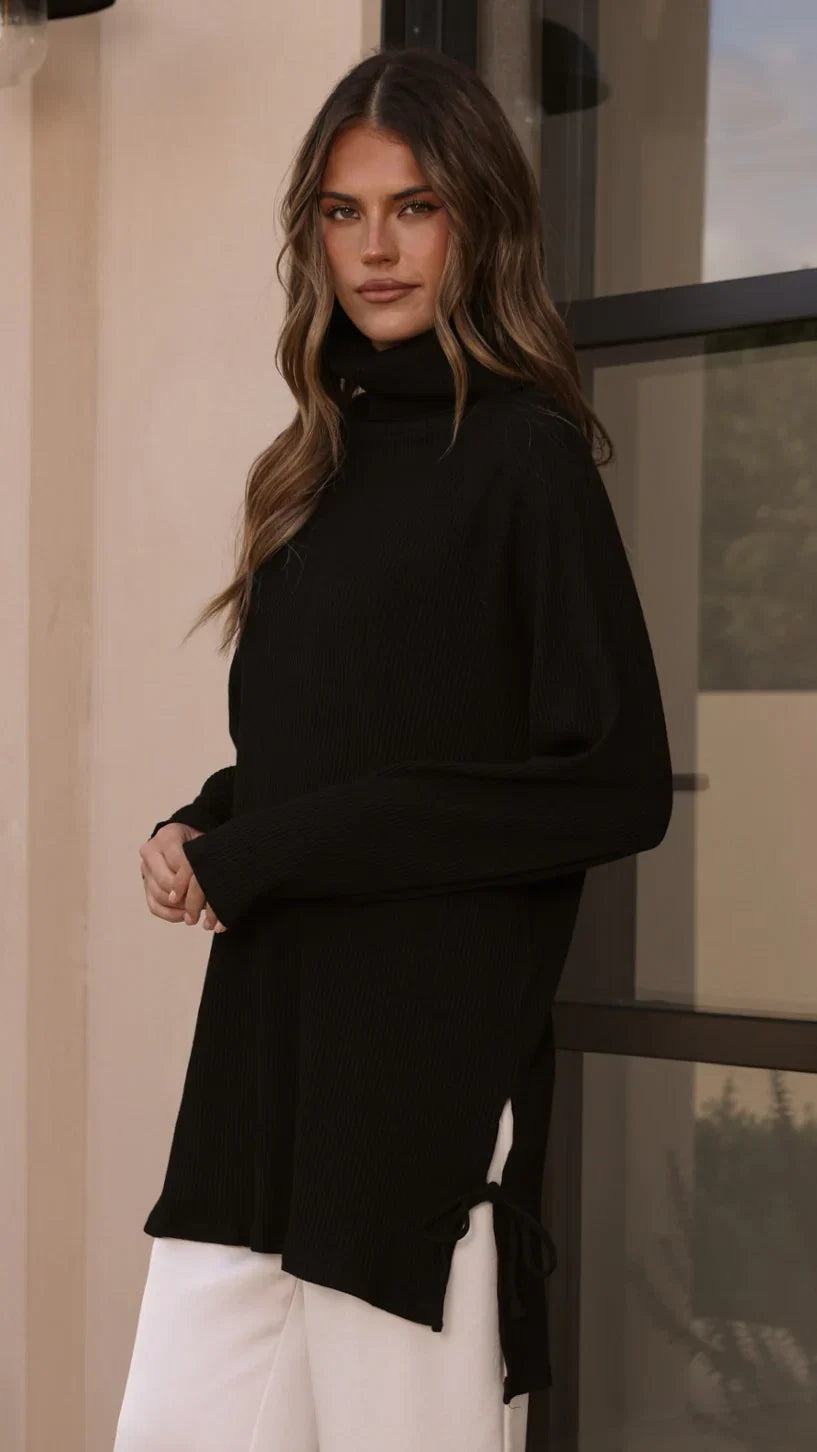 Ravio Oversized Rib Knit Black