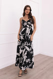 Angelique Pleated Jumpsuit Black Floral