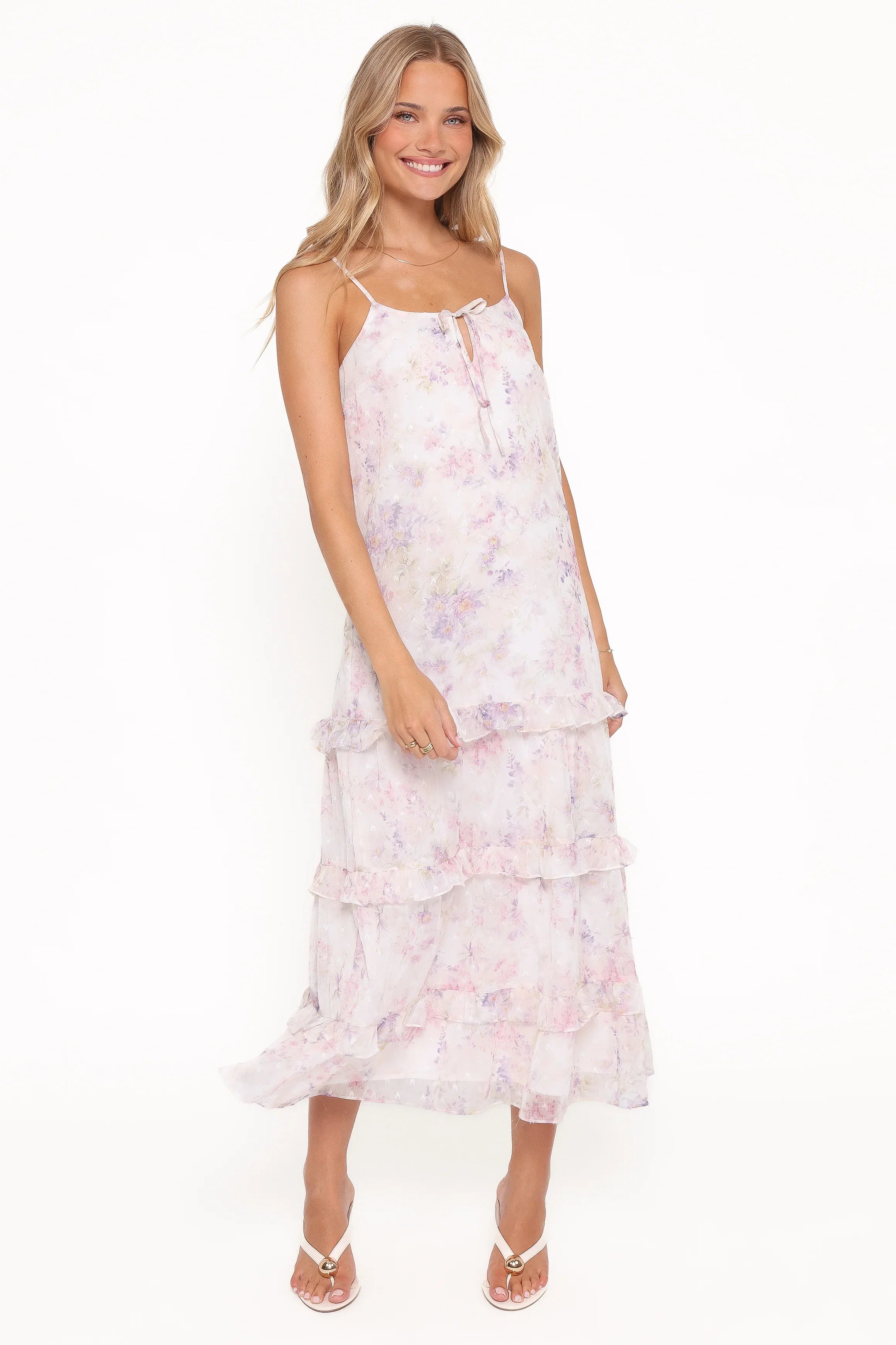 Minka Maxi Dress White Multi Floral