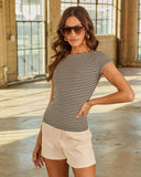 Adira Striped Boat Neck Top
