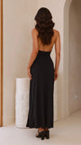 Verje Halter Maxi Dress Black