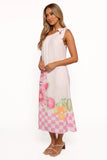 Reagan One Shoulder Midi Dress Pink