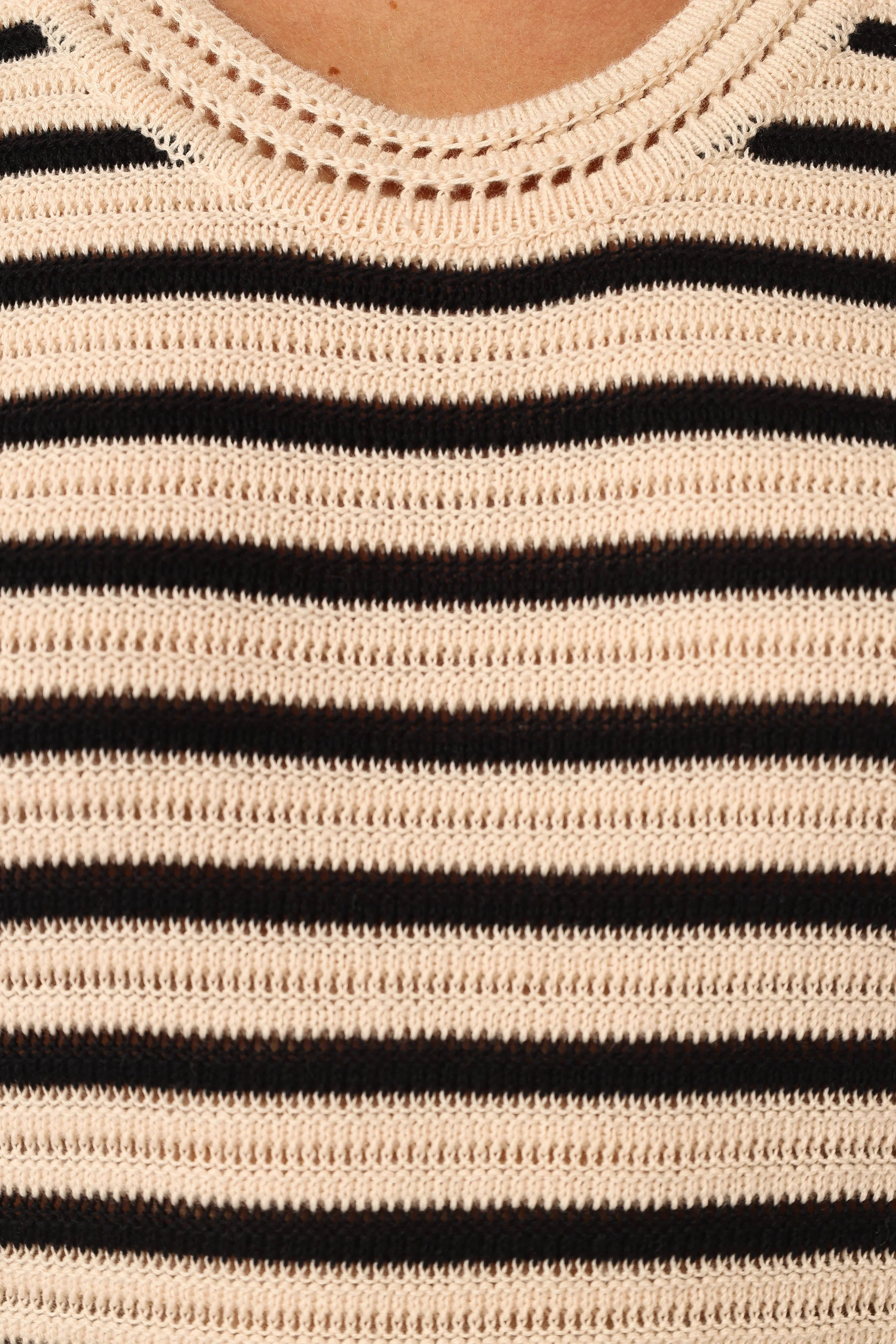 Cherie Knit Top Sand Black