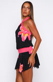 Party Princess Mini Dress Midnight Blossom