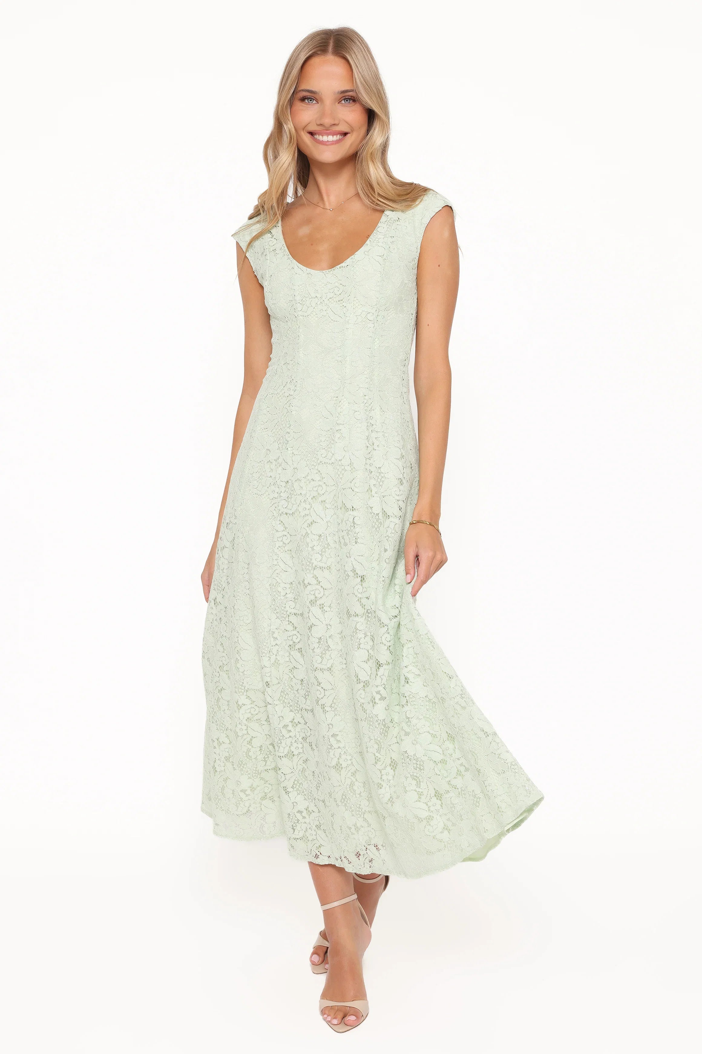 Mapleton Maxi Dress Sage Green Lace