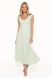 Mapleton Maxi Dress Sage Green Lace