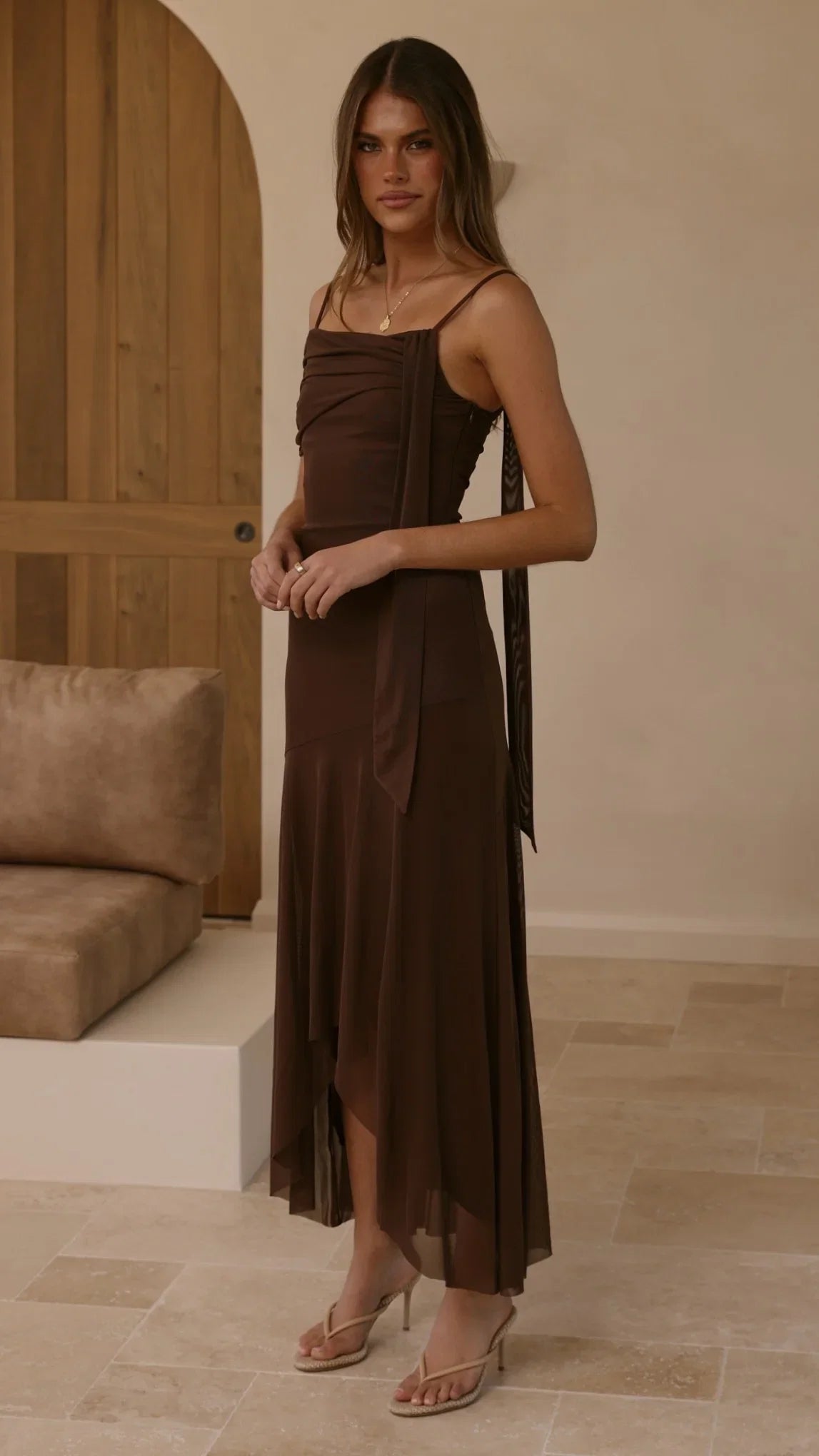 Lucy Maxi Dress Brown