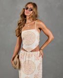 Hardin Abstract Mandala Print Bandana Top