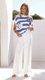 Orelia Top Blue Stripe