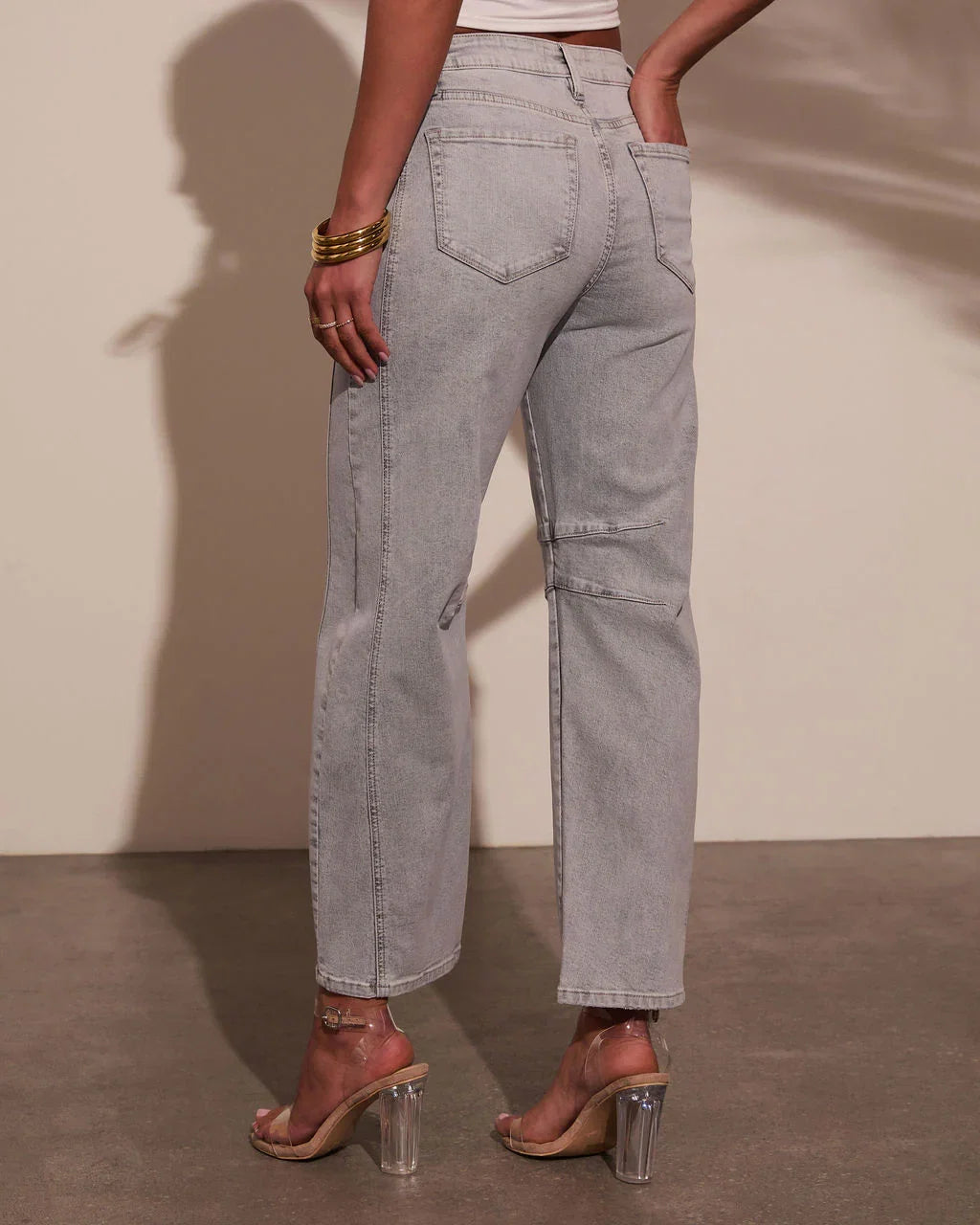 Wild Honey Stretch High Rise Barrel Jeans
