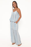 Mila Embroidered Pant Set Light Blue