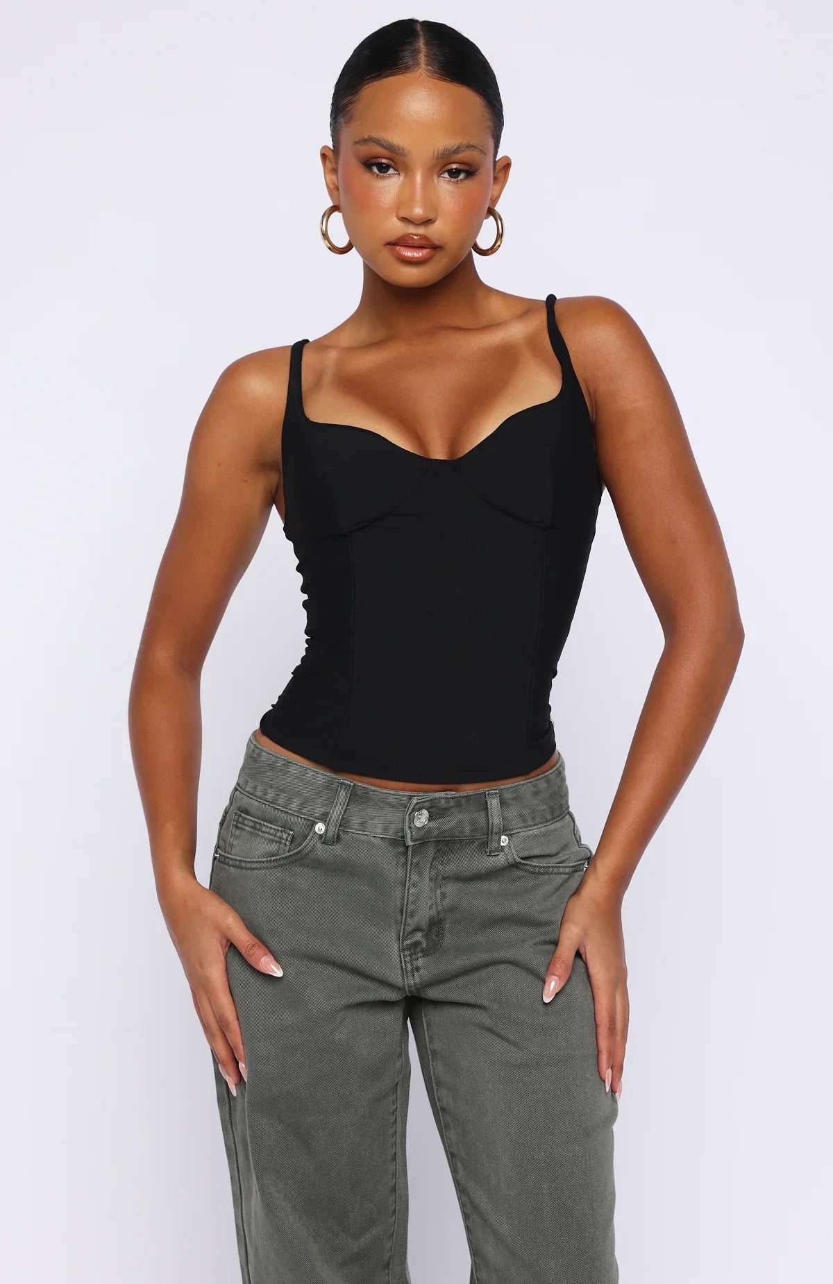 Club Party Top Black