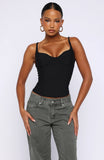 Club Party Top Black