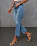 Lara Super Stretch Crop Frayed Hem Jeans