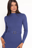 Wilda Long Sleeve Mini Dress Navy