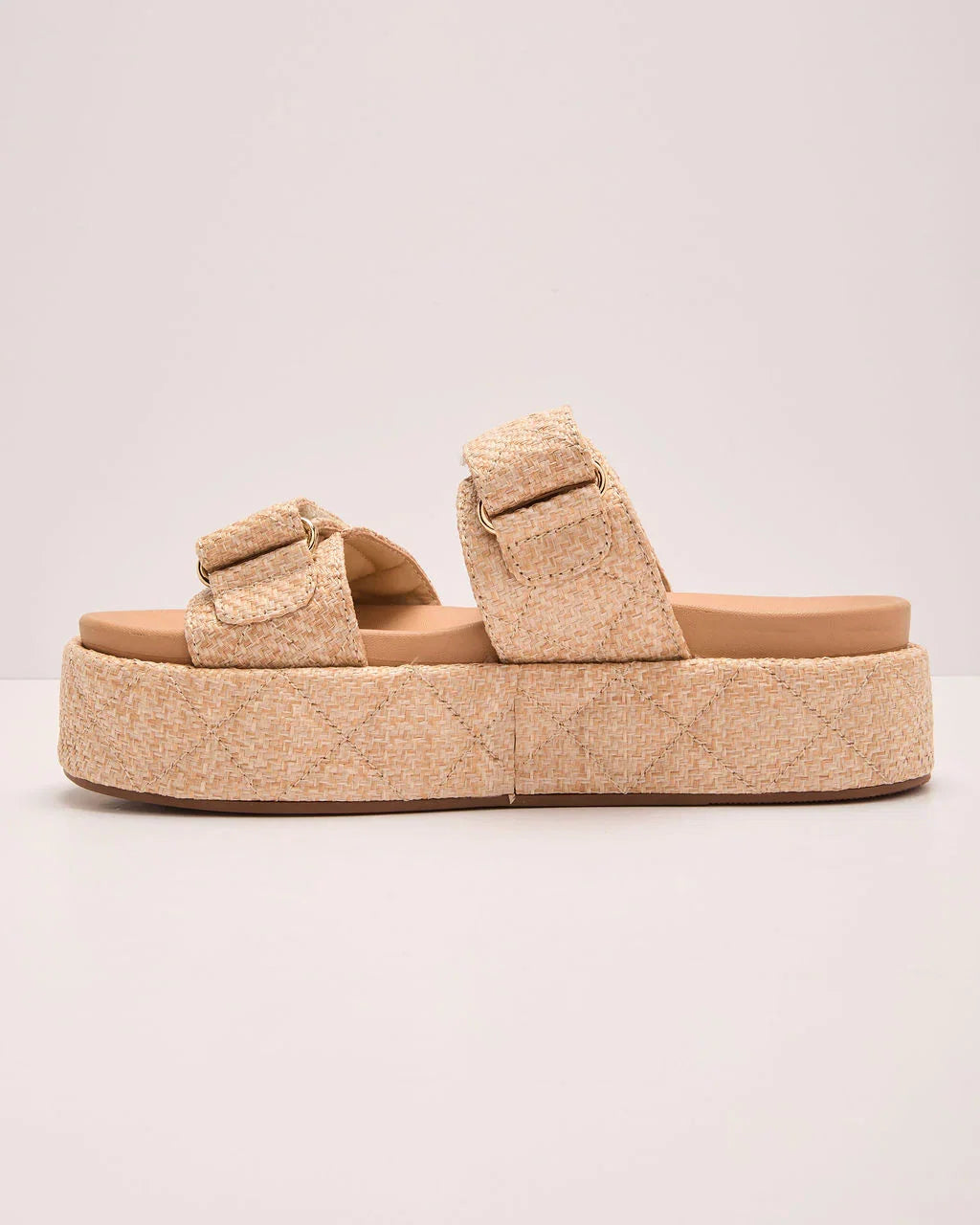 Grazia Raffia Platform Sandals