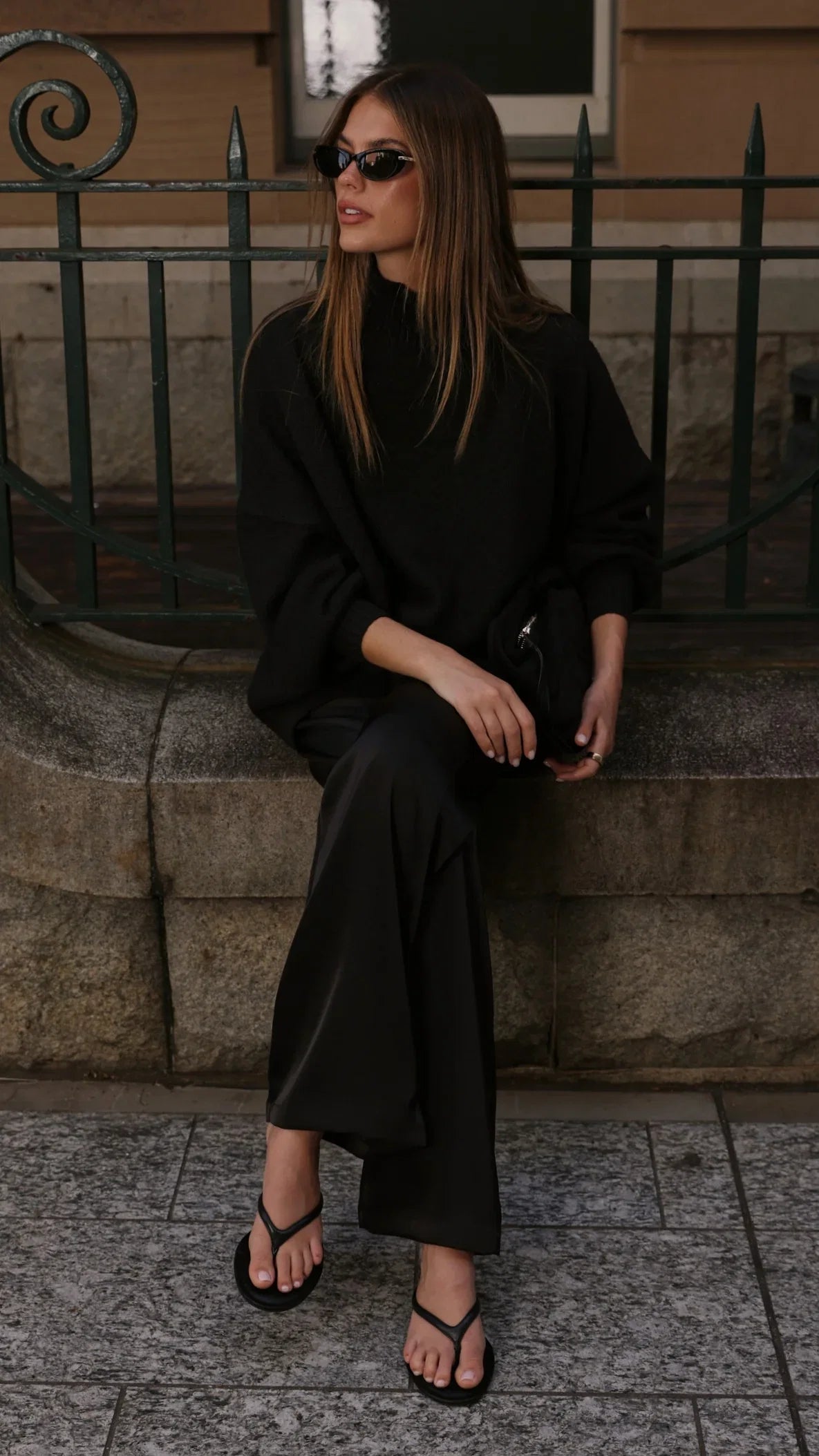 Imogen Button Pants Black