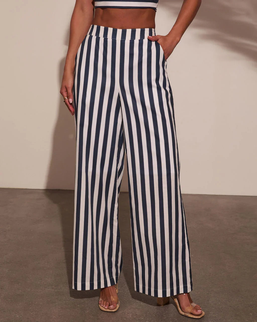 Liberty Lane Striped Wide Leg Pants