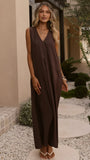 Aliah Maxi Dress Chocolate