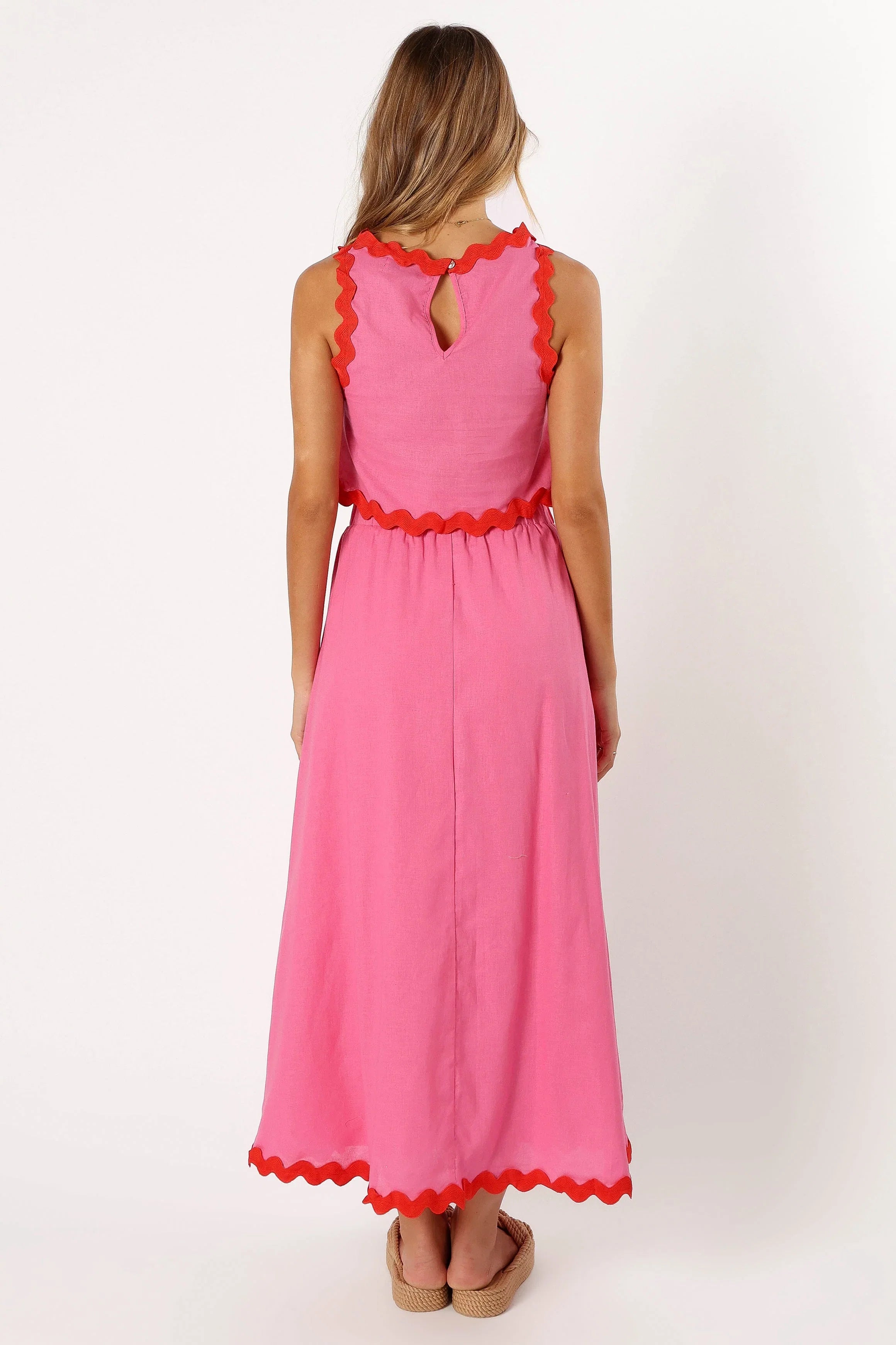 Chrissy Two Piece Set Pink Red