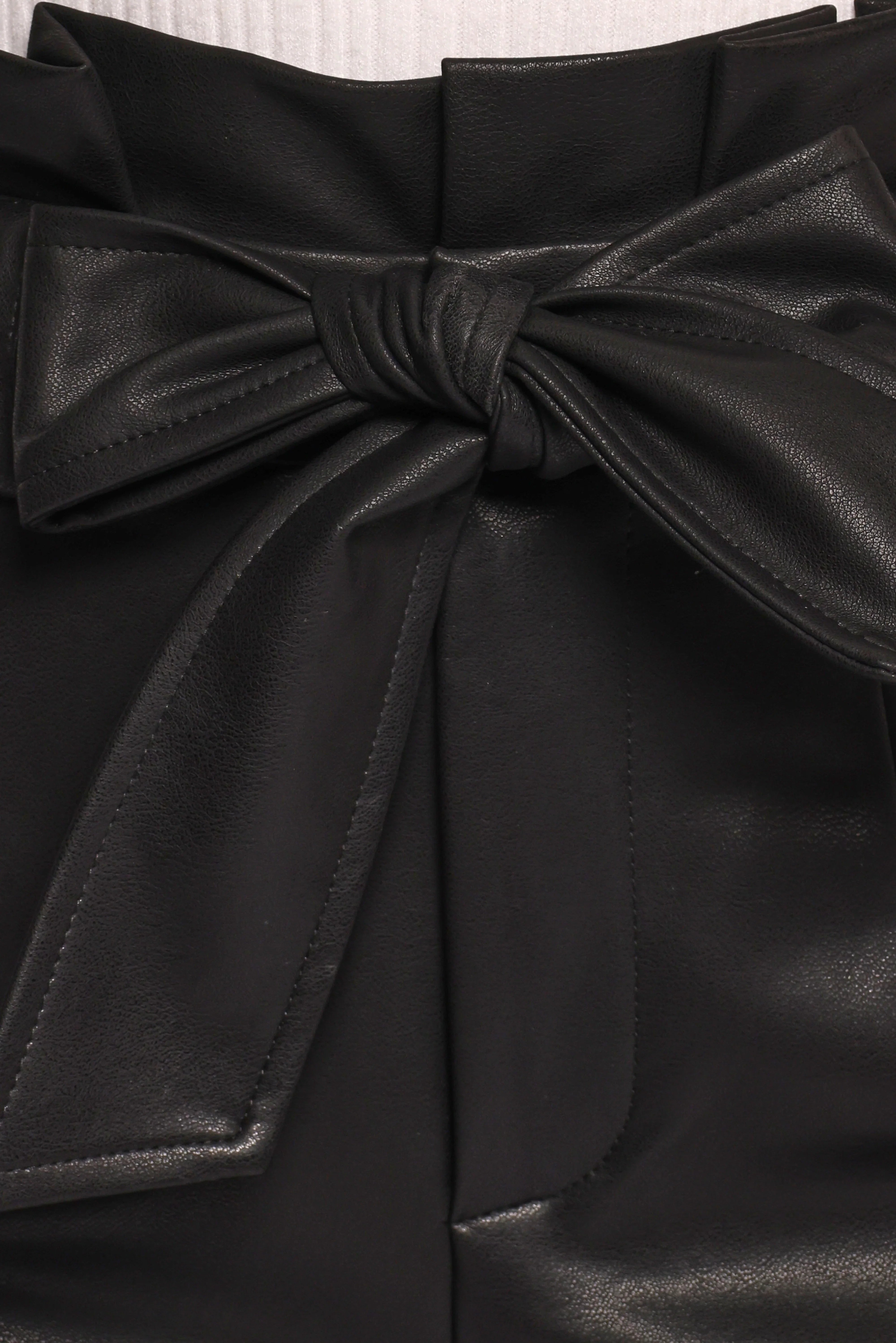Kieran Faux Leather Pant Black