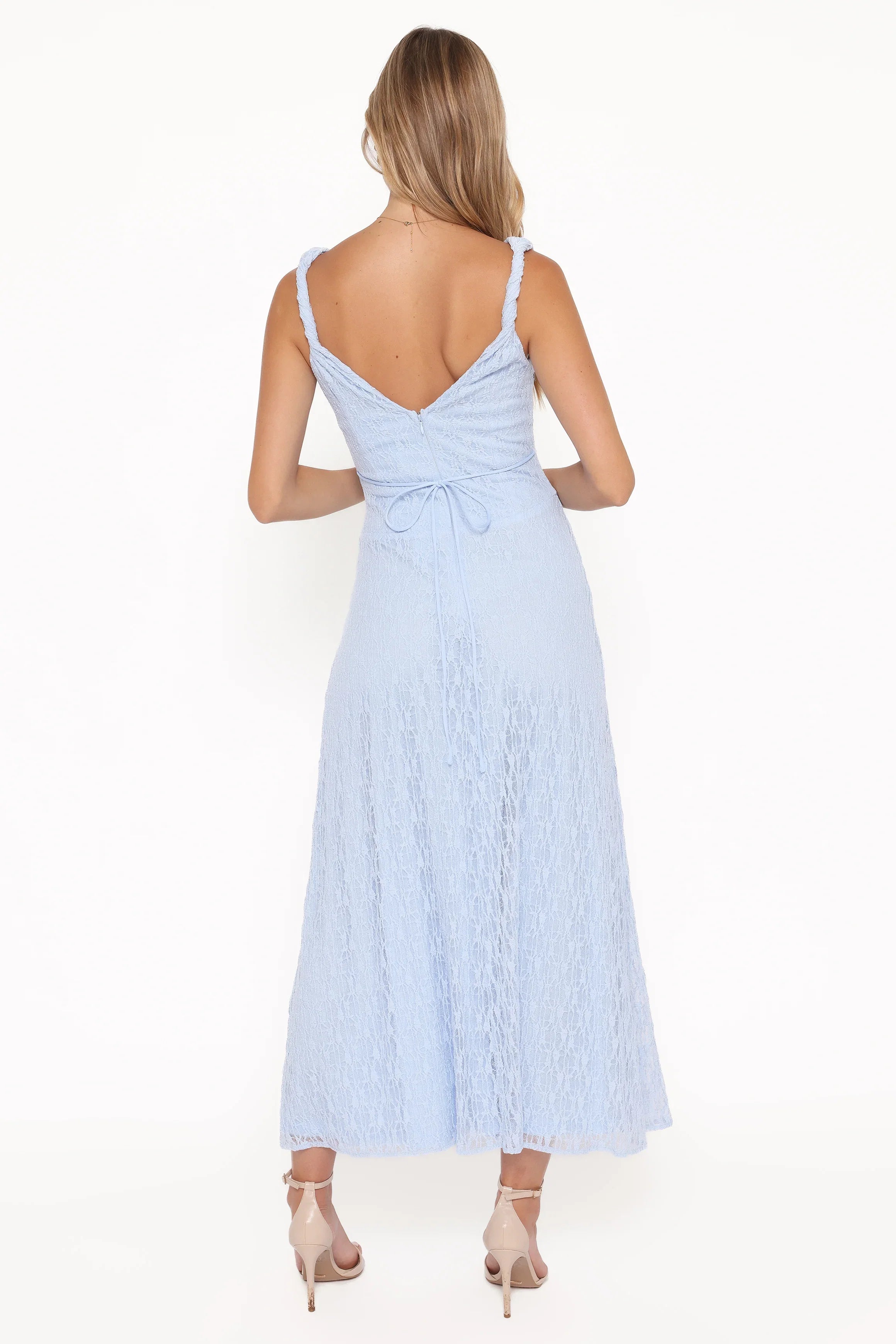 Kirsten Lace Maxi Dress Cornflower Blue