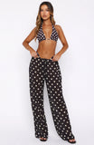 Croatian Coast Pants Choc Cream Polka Dot