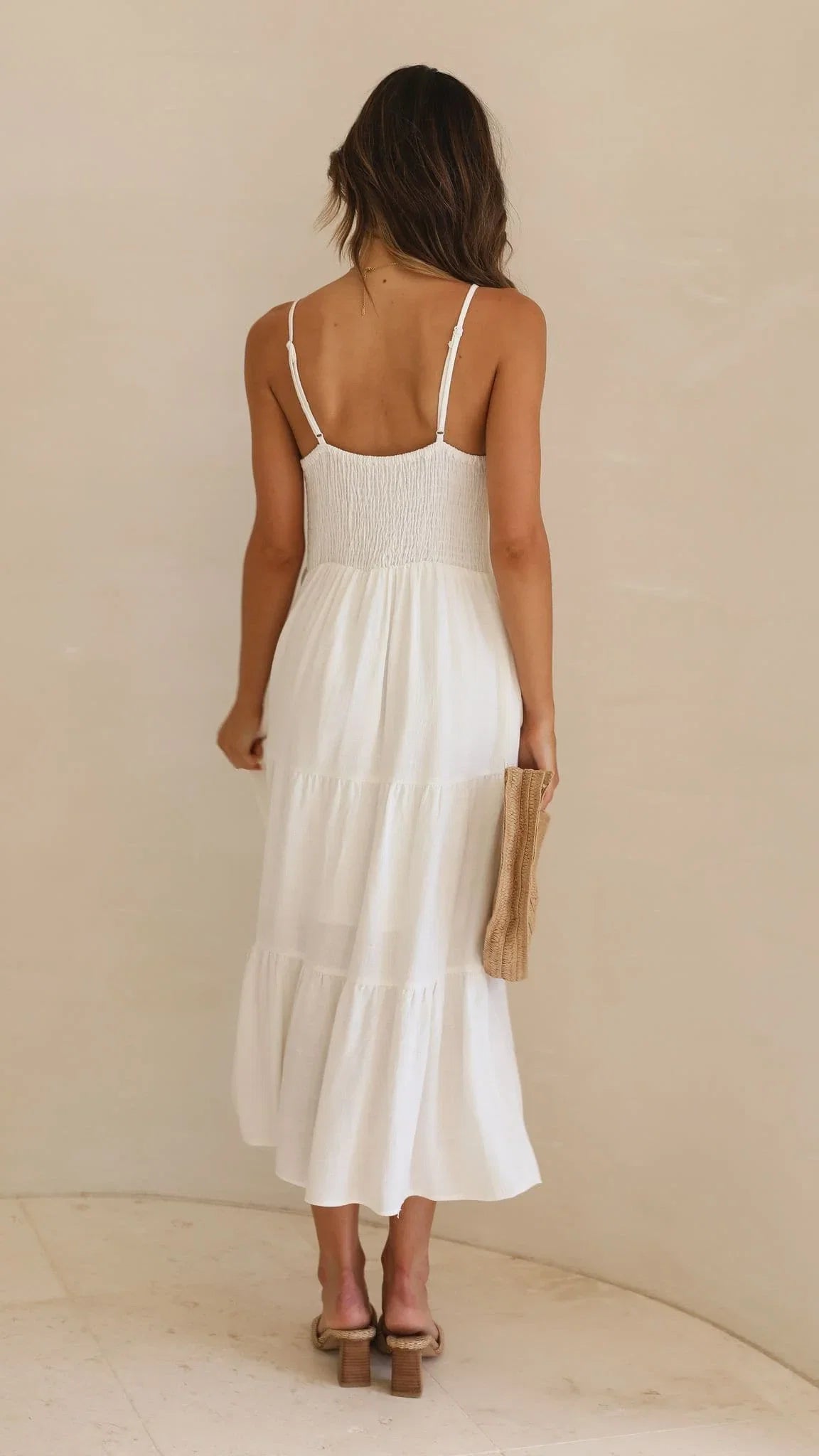 Zoey Midi Dress White