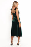 Laurel Velvet Midi Dress Emerald Green