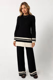 Lowell Pants Black Off White