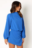 Galen Long Sleeve Romper Paris Blue