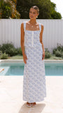 Saylor Maxi Skirt Blue Floral