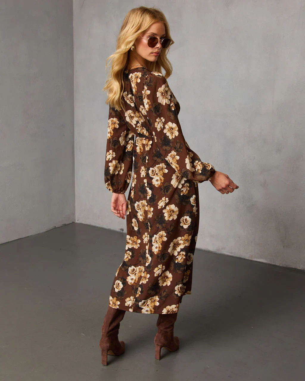 Sierana Printed Midi Dress