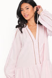 Hart Long Sleeve Mini Dress Pink