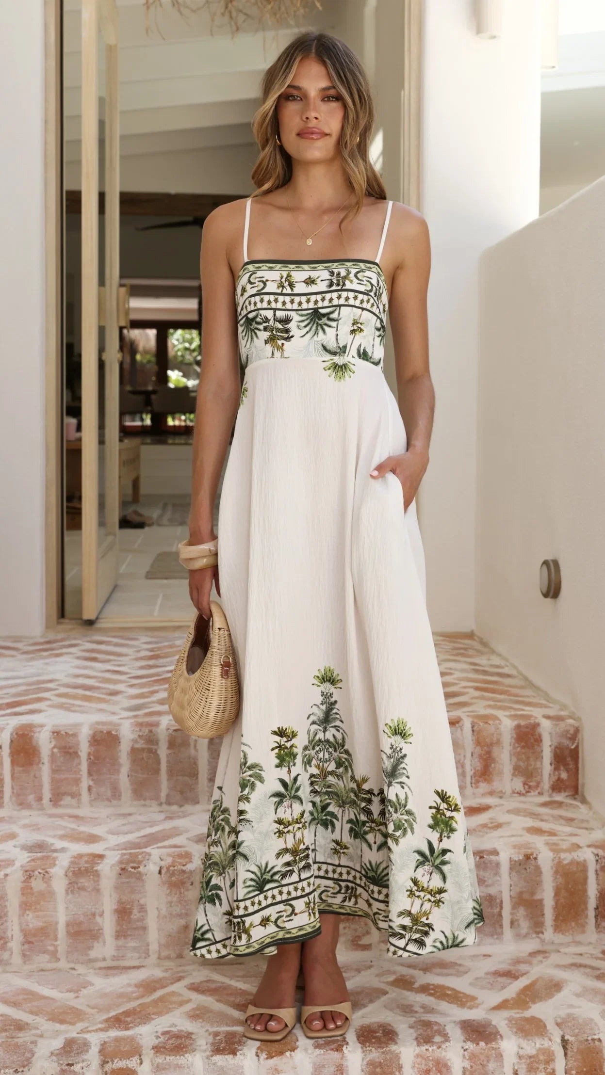 Jaylene Maxi Dress Palm Garden