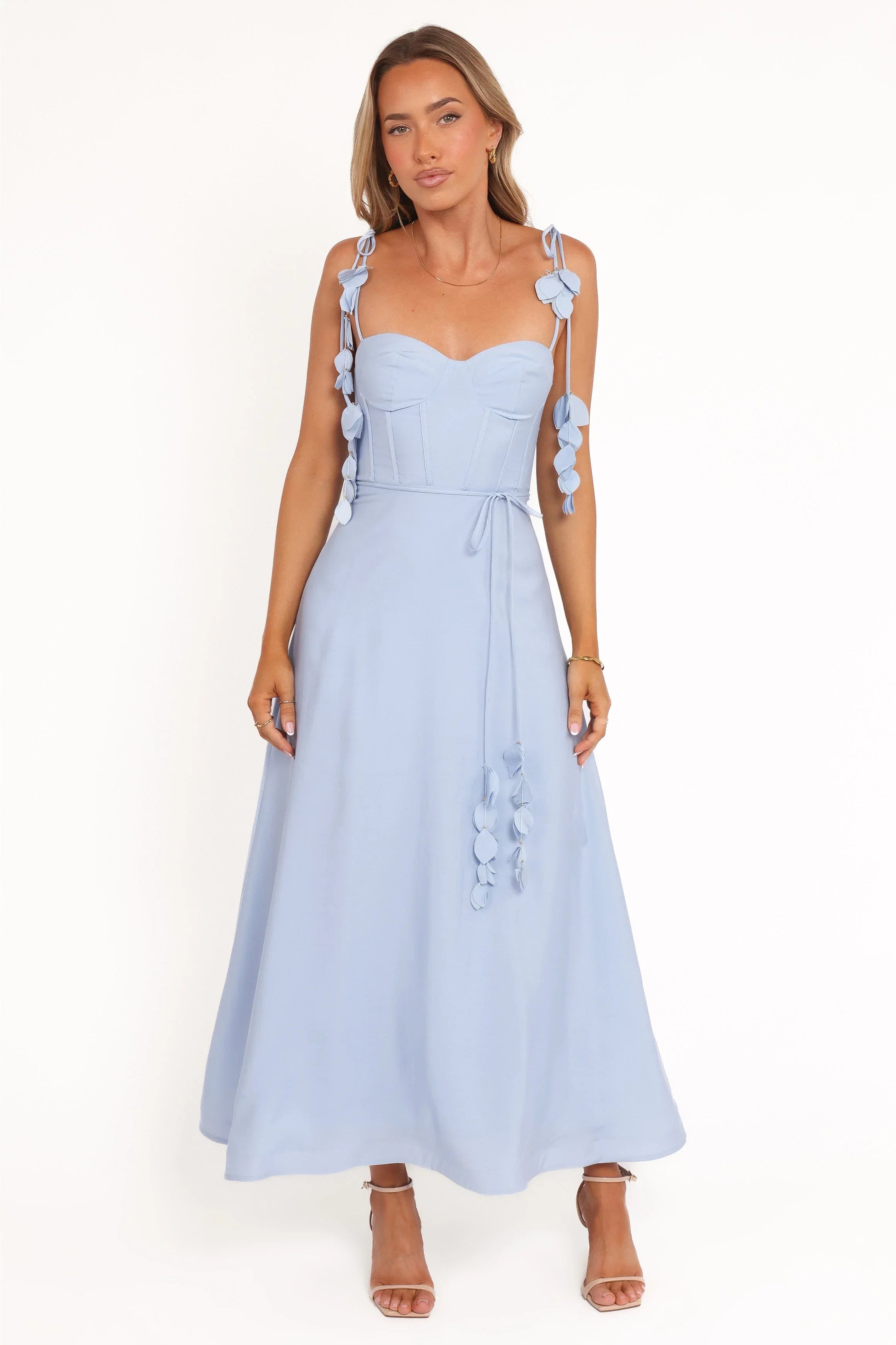 Della Midi Dress Pale Blue
