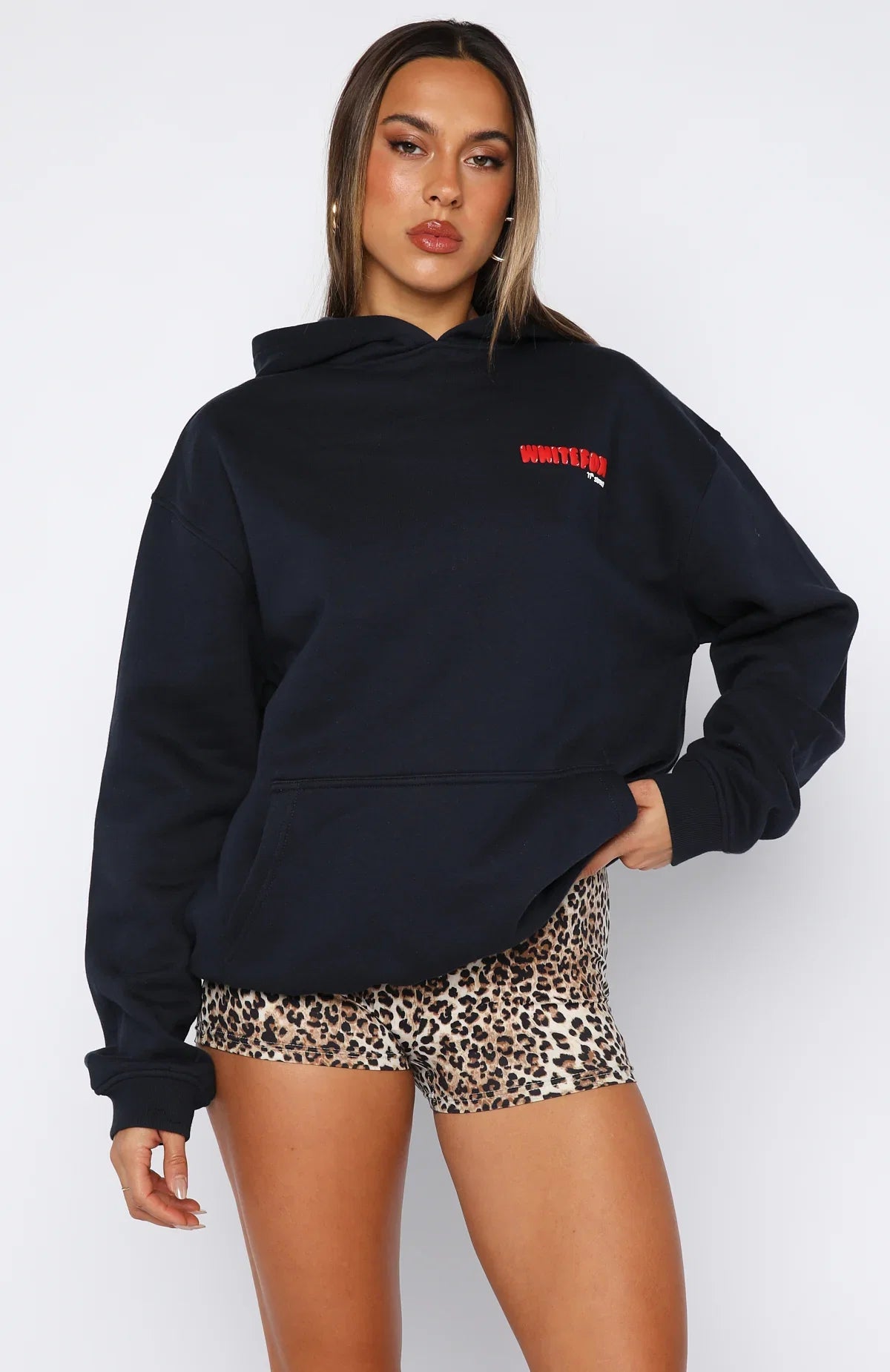 11th Street Shes So Lucky Oversized Hoodie Blueberry Twist