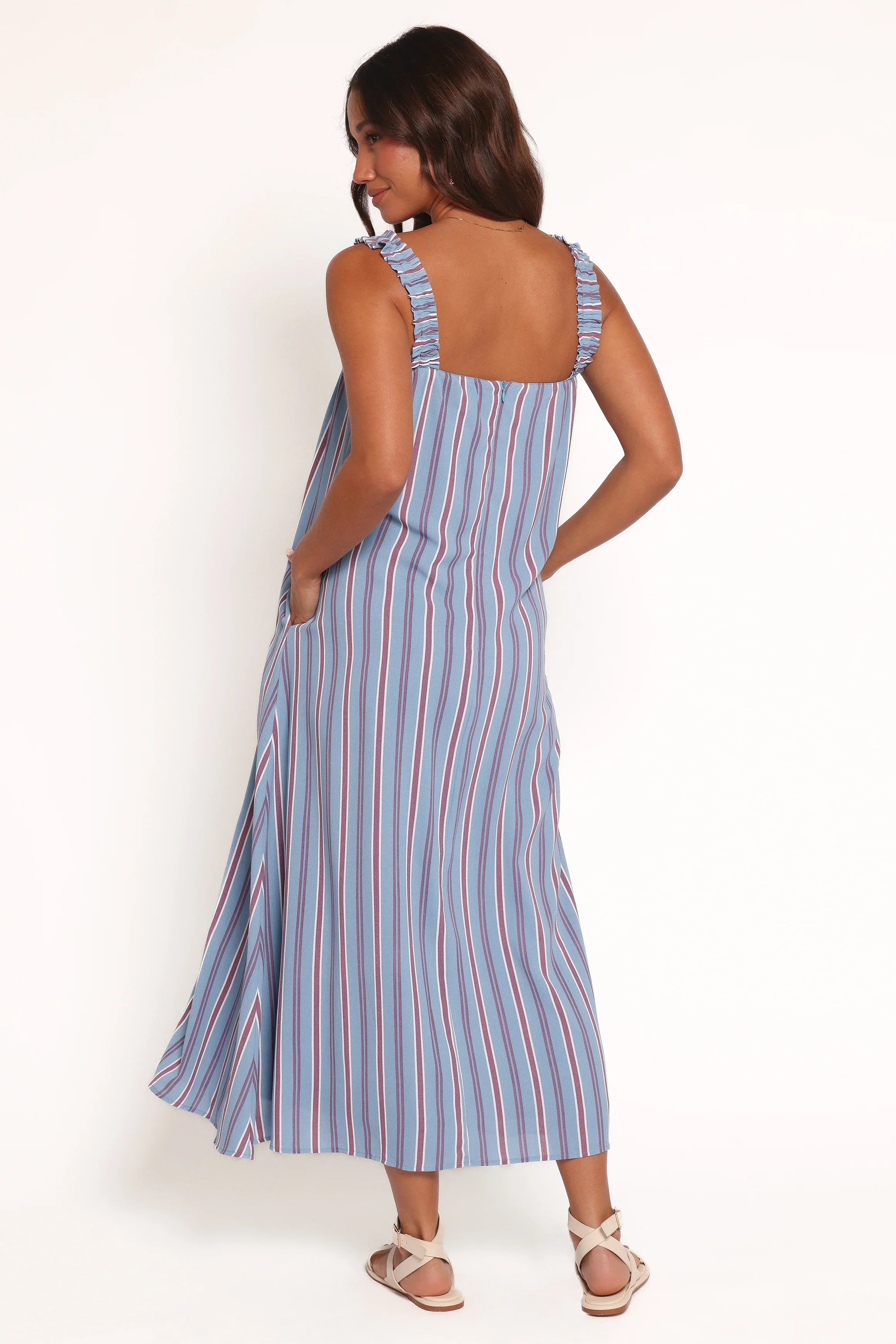 Alessandra Maxi Dress Blue Stripe